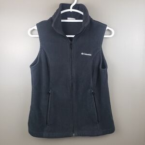 Columbia Womens Fleece Vest Black Size Medium Zip Up 2015
